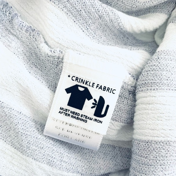 VESTIQUE Striped Short Sleeve Blouse, blue and white - Picture 4 of 5